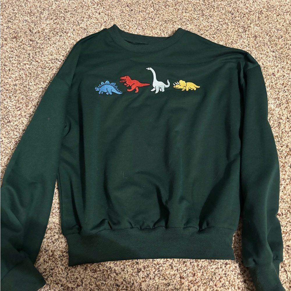Green Dinosaur Crewneck